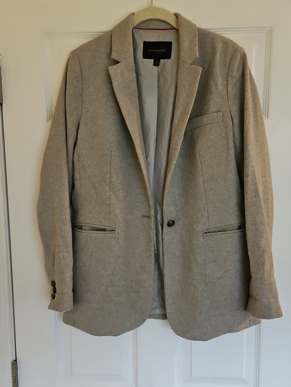 Banana Republic Women's Light Heather Gray Blazer